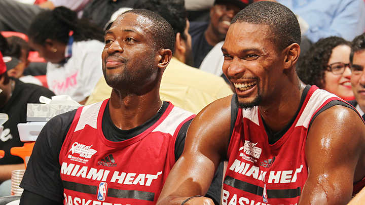 Watch: Heat guard Dwyane Wade hits spinning half-court buzzer beater