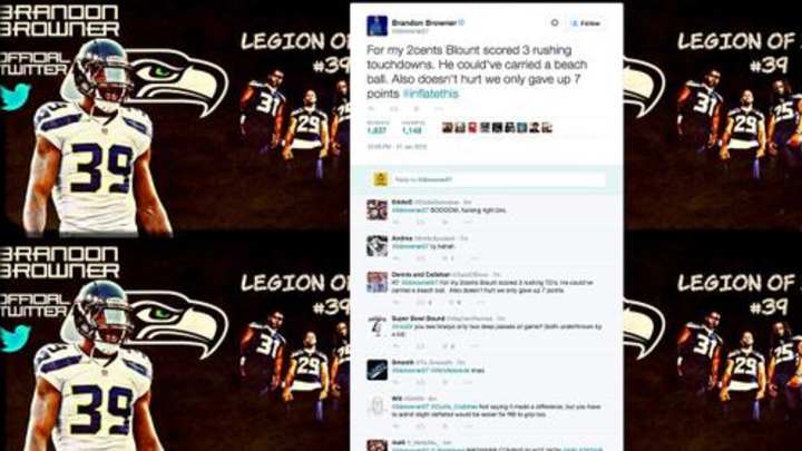 Patriots CB Brandon Browner's Twitter has a Seahawks shoutout