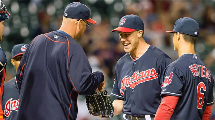 Indians join small group of teams to pitch 2 position players in same game Indians join small group of teams to pitch 2 position players in same game