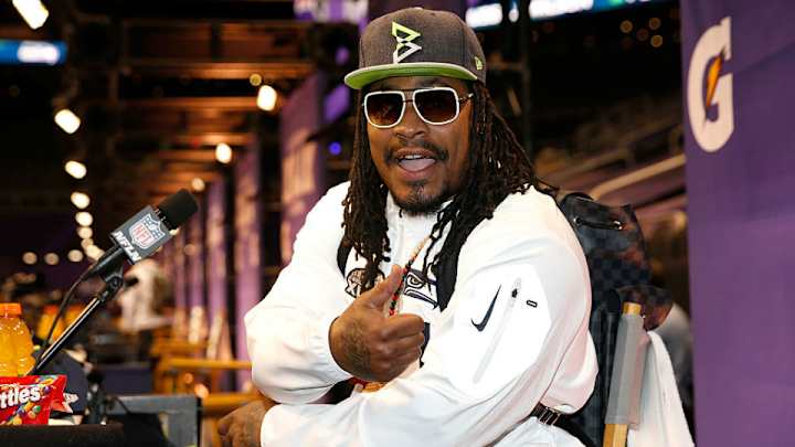Marshawn Lynch awarded trademark for ‘I’m just here so I won’t get fined’