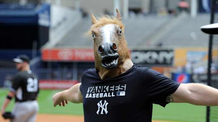 Yankees newest good luck charm is a terrifying horse mask