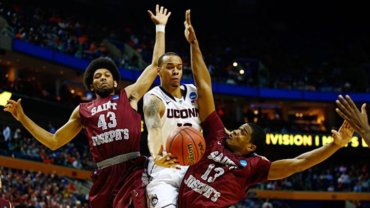UConn beats St. Joseph's in overtime to get back in NCAA tourney win column UConn beats St. Joseph's in overtime to get back in NCAA tourney win column