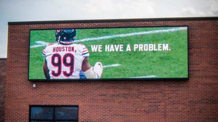 Chicago-area billboard mocks Lamarr Houston's celebration injury