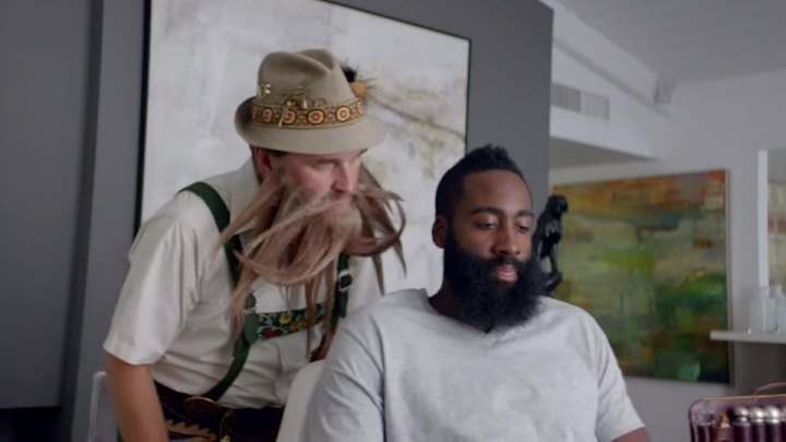 James Harden calls in a beard guru to keep his facial hair on point