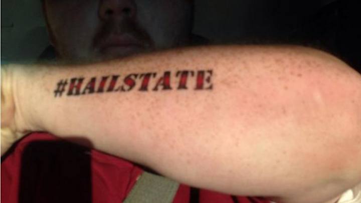 Mississippi State fan gets '#HAILSTATE' tattoo