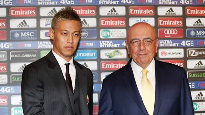 AC Milan presents Japan star Keisuke Honda as new signing