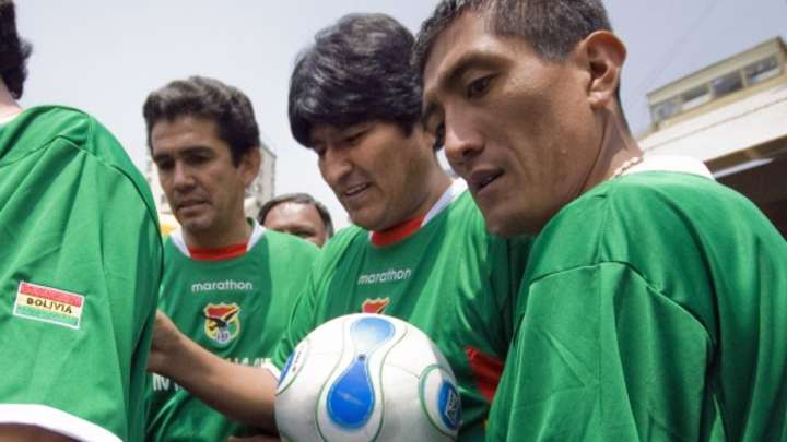 Bolivian soccer club signs president of country as player on team