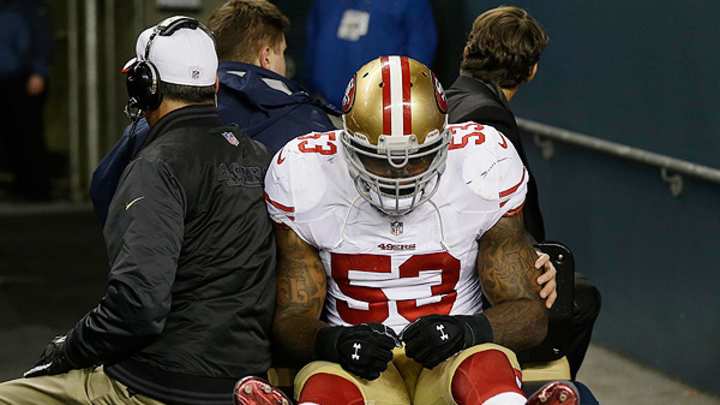 NaVorro Bowman happy with new fumble rule, but says it 'doesn't fix' injured knee