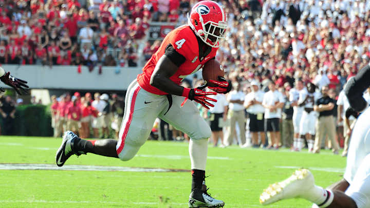 Georgia running back Keith Marshall suffers right leg injury