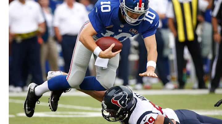 Giants tackle Justin Pugh: Texans 'tapped out' late in game