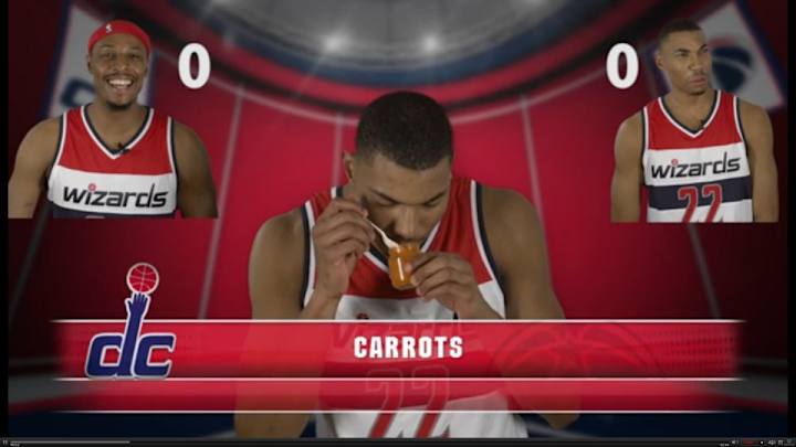 Paul Pierce and Otto Porter face off in baby food tasting contest