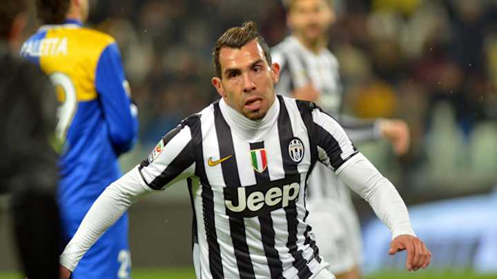 Serie A: Tevez double leads first-place Juventus by Parma