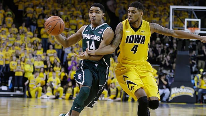 Gary Harris showing the strength of a healthy Spartans' squad Gary Harris showing the strength of a healthy Spartans' squad
