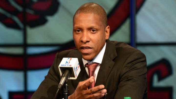 Raptors general manager Masai Ujiri shouts expletive about Nets