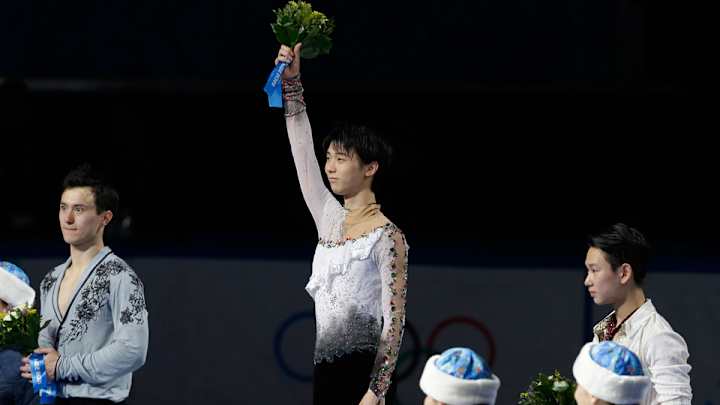 Japan's Hanyu wins men's figure skating gold; Chan silver, Ten bronze