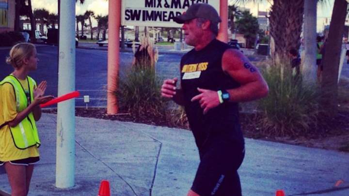 Brett Favre completed a triathlon over the weekend Brett Favre completed a triathlon over the weekend