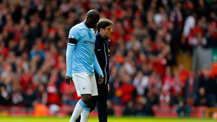Manchester City's Yaya Toure (leg) out up to 2 weeks