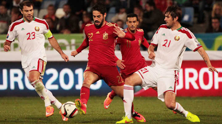 Isco helps Spain to easy 3-0 win over Belarus in Euro qualifying Isco helps Spain to easy 3-0 win over Belarus in Euro qualifying
