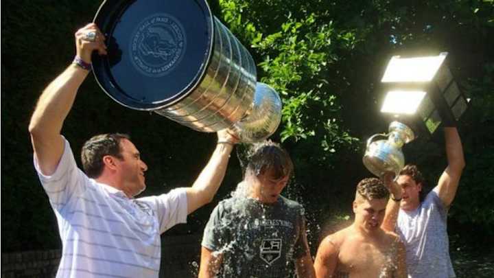 Stanley Cup was the bucket for a Kings coach's Ice Bucket Challenge Stanley Cup was the bucket for a Kings coach's Ice Bucket Challenge