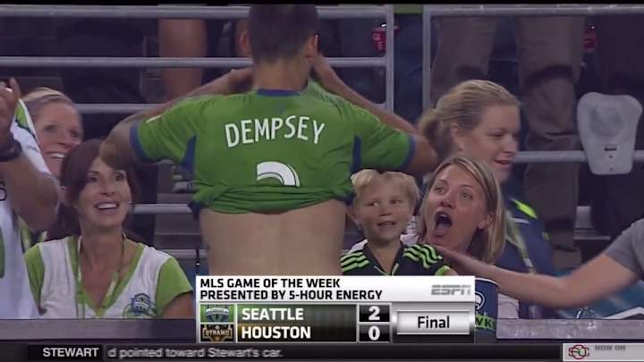 Clint Dempsey traded his Sounders jersey to a kid for some popcorn Clint Dempsey traded his Sounders jersey to a kid for some popcorn