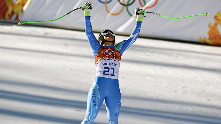 Maze, Gisin share historic gold-medal tie in women's downhill