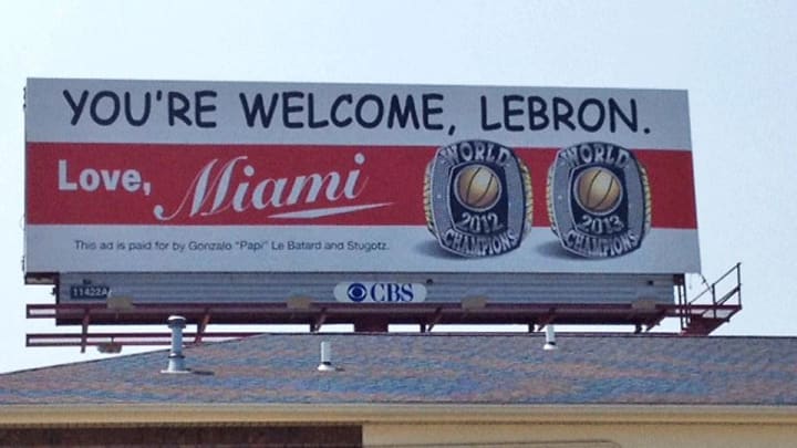 Dan and 'Papi' LeBatard troll LeBron James with Akron billboard Dan and 'Papi' LeBatard troll LeBron James with Akron billboard