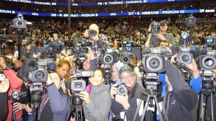 Richard Sherman Tweeted a Photo of Super Bowl Media Day from His Perspective