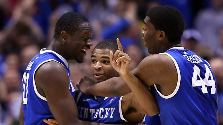 Watch: Aaron Harrison's three-pointer sends Kentucky past Michigan, on to Final Four