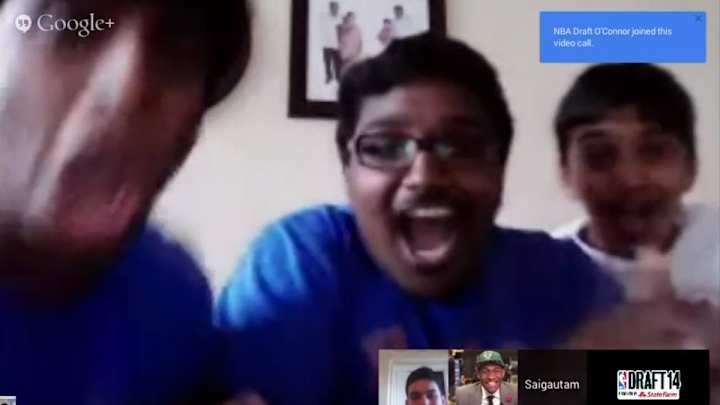 Watch these NBA fans uncomfortably interact with their team's newest draft picks via Google Hangout