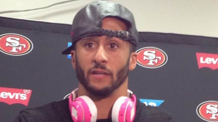 Colin Kaepernick put tape over Beats logo to avoid another fine Colin Kaepernick put tape over Beats logo to avoid another fine
