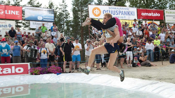 Finnish wife-carrying competition makes its way to the U.S.