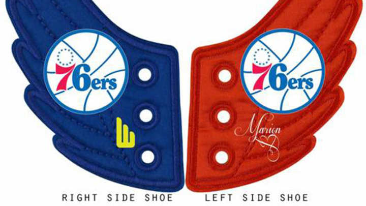 Marion Bartoli designs shoe accessory for NBA's Philadelphia 76ers