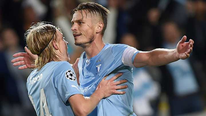 Rosenberg's brace leads Malmo over Olympiakos in Champions League Rosenberg's brace leads Malmo over Olympiakos in Champions League