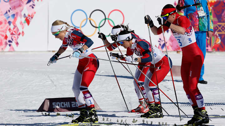 Bjoergen wins women's 15K skiathlon at Sochi Games Bjoergen wins women's 15K skiathlon at Sochi Games