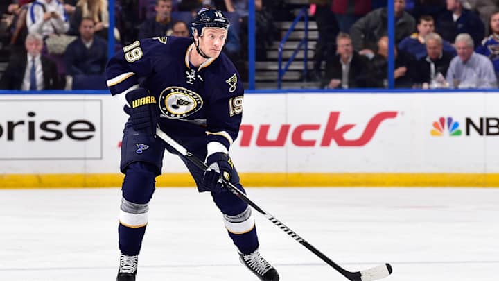 Blues D Jay Bouwmeester's ironman consecutive games streak ends