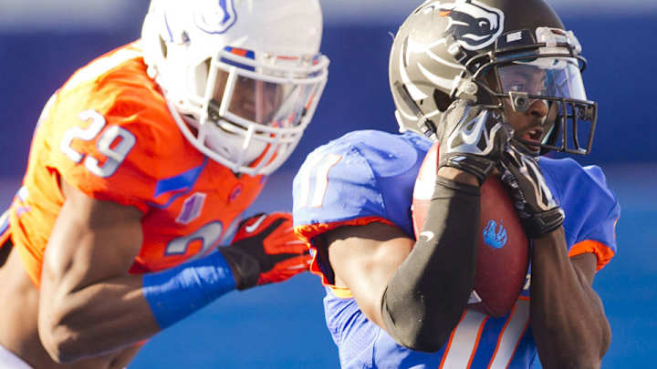 Boise State football unveils new orange helmets