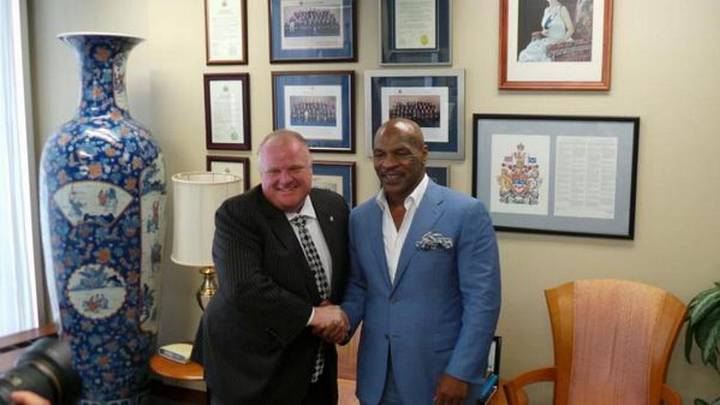Match made in heaven: Mike Tyson meets Toronto Mayor Rob Ford Match made in heaven: Mike Tyson meets Toronto Mayor Rob Ford