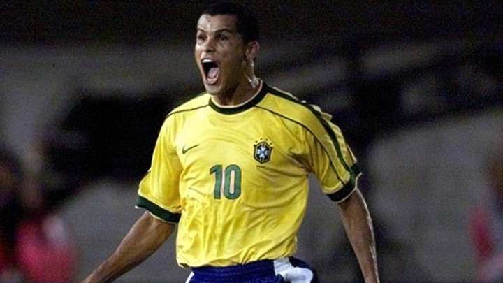 Watch the now-retired Rivaldo's first-ever goal for Brazil from 1993