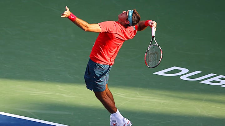 Del Potro retires with a wrist injury in first-round match at Dubai