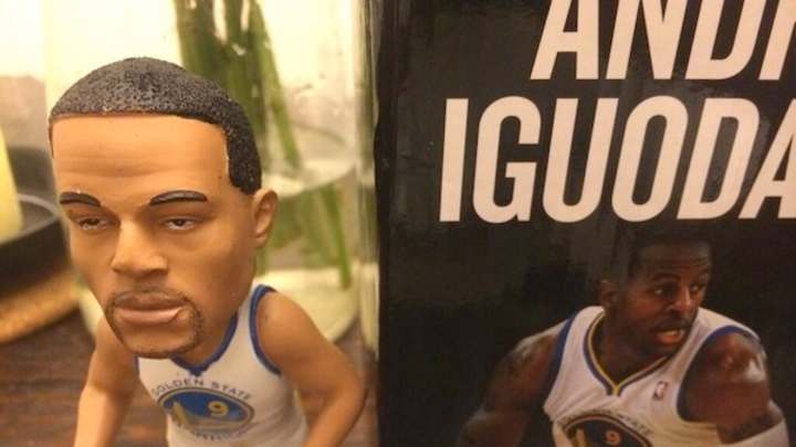 Andre Iguodala Is Not Happy With His Bobblehead's Skin Color Andre Iguodala Is Not Happy With His Bobblehead's Skin Color