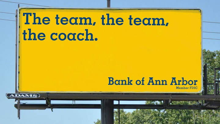 Bank of 'Ann Arbaugh' puts up billboards welcoming Jim Harbaugh