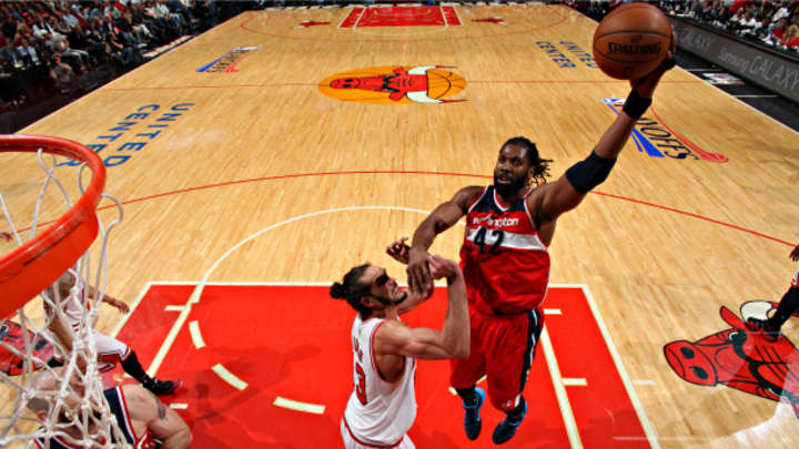 Through Nene's strength and versatility, Wizards seize upper hand on Bulls