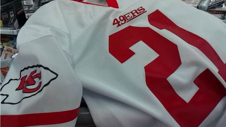 Printing mistake leads to Walmart selling Chiefs-49ers mashup jersey Printing mistake leads to Walmart selling Chiefs-49ers mashup jersey