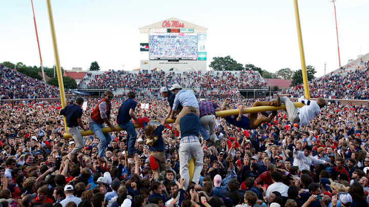 Ole Miss, Kentucky fined for fans rushing the field Ole Miss, Kentucky fined for fans rushing the field