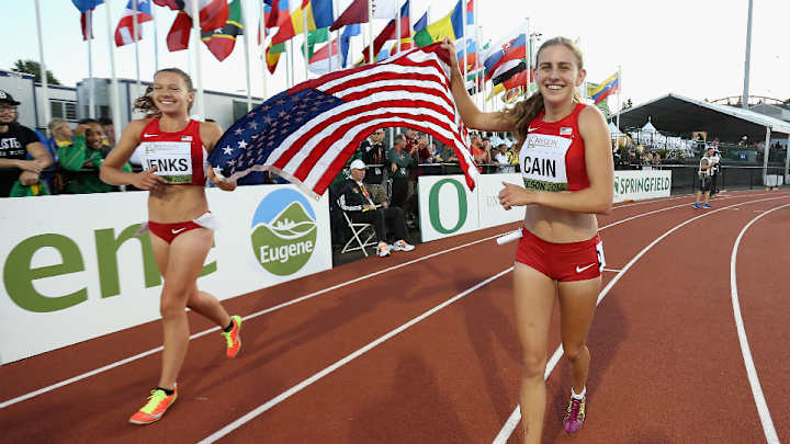 Mary Cain wins gold in 3,000 meters at World Junior Championships Mary Cain wins gold in 3,000 meters at World Junior Championships