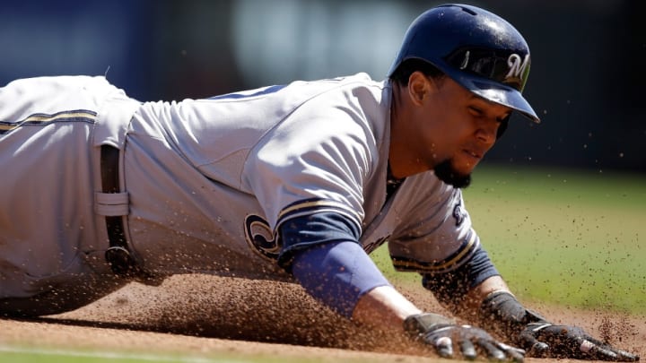 Brewers CF Carlos Gomez leaves Sunday's game with wrist soreness