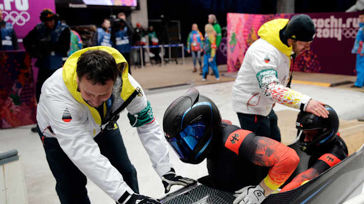 Strong Germans not up to speed in Olympic bobsled