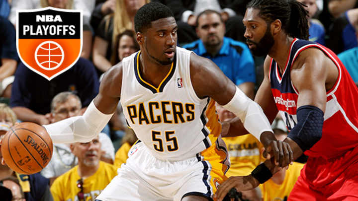 Three-Pointers: Roy Hibbert regains form for at least a night in Pacers' Game 2 win