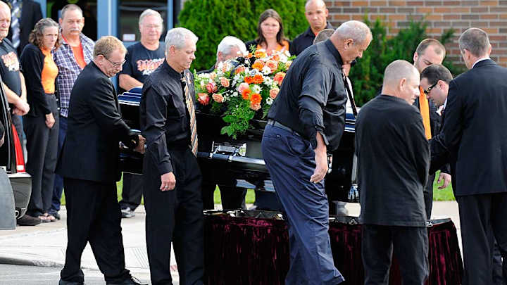 Funeral for Kevin Ward Jr., driver killed by Tony Stewart's car Funeral for Kevin Ward Jr., driver killed by Tony Stewart's car