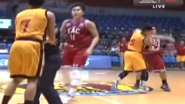 Filipino college basketball game ends in bench clearing brawl Filipino college basketball game ends in bench clearing brawl